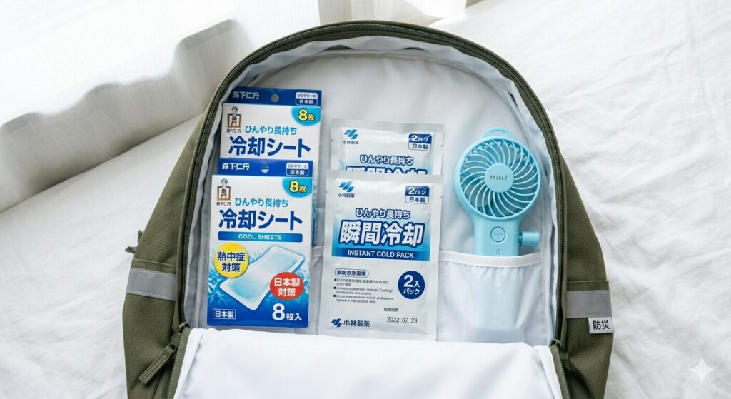 防災リュックに冷却グッズを準備