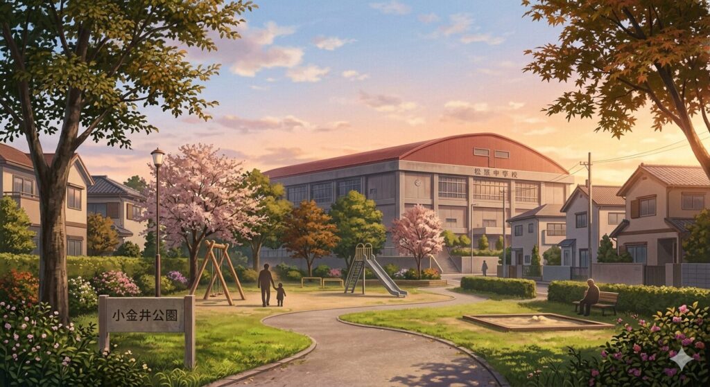 避難場所で集合すると決めた公園