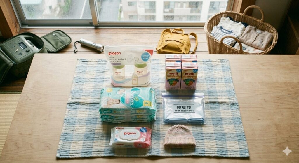赤ちゃん用防災グッズの中身
