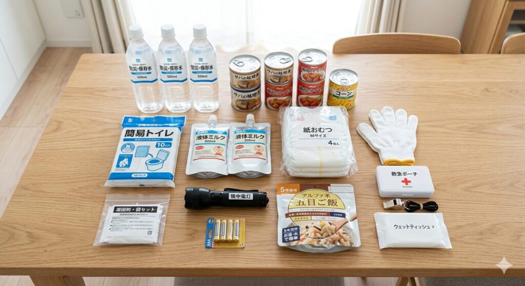 子育て家庭の防災グッズ